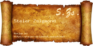 Steier Zsigmond névjegykártya